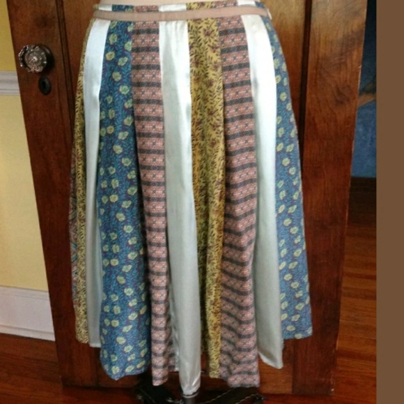 J. Jill Dresses & Skirts - J. Jill patchwork silk skirt
